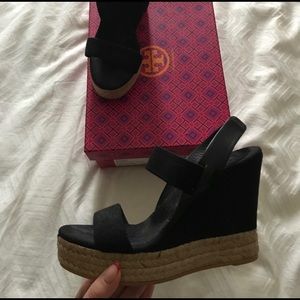 Tory Burch Sling Back Wedge Heels